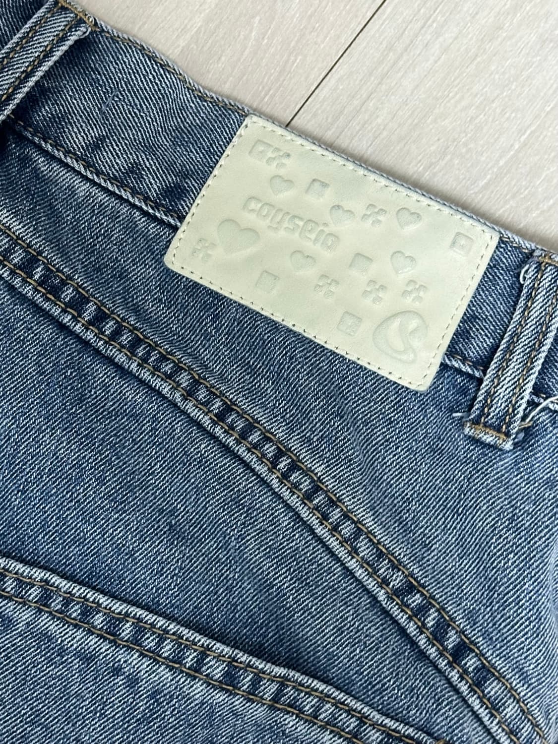 [1] 코이세이오 W 스티치 데님 팬츠 블루 상품이미지8