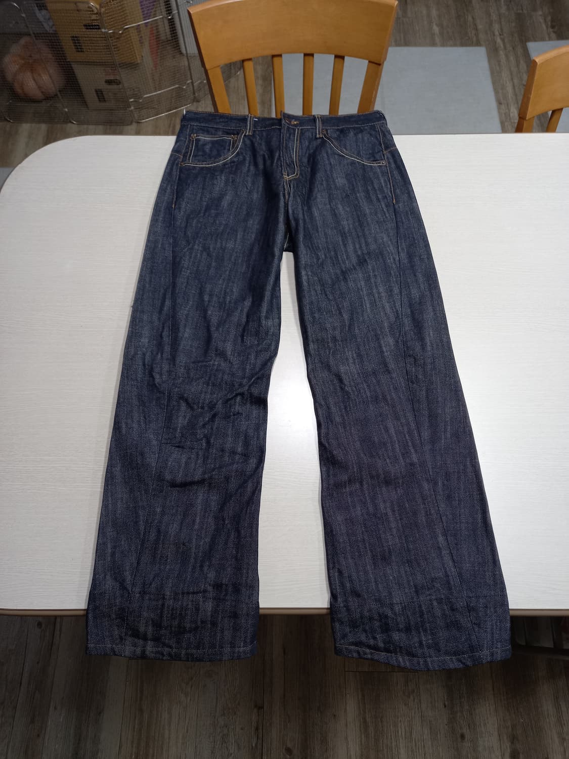 32 새상품 EVISU 엔지니어드 도락 생지 흑청 32-255 상품이미지1