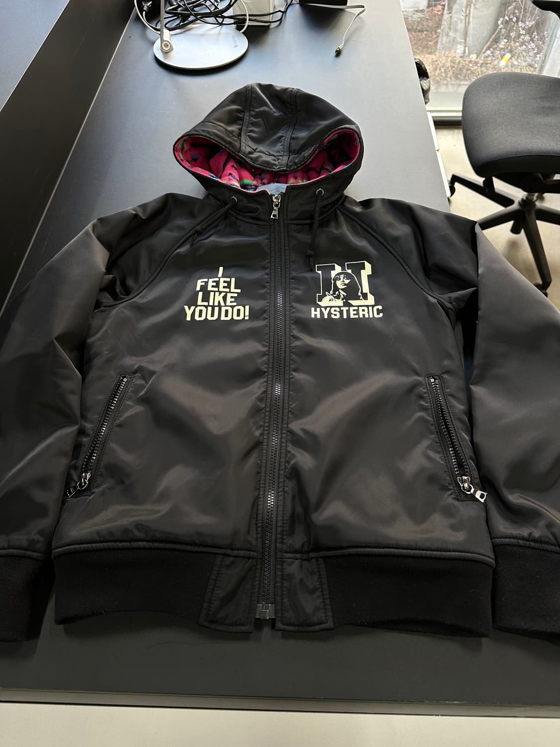 히스테릭글래머 히스걸 플리스안감 후드 봄버자켓 상품이미지5