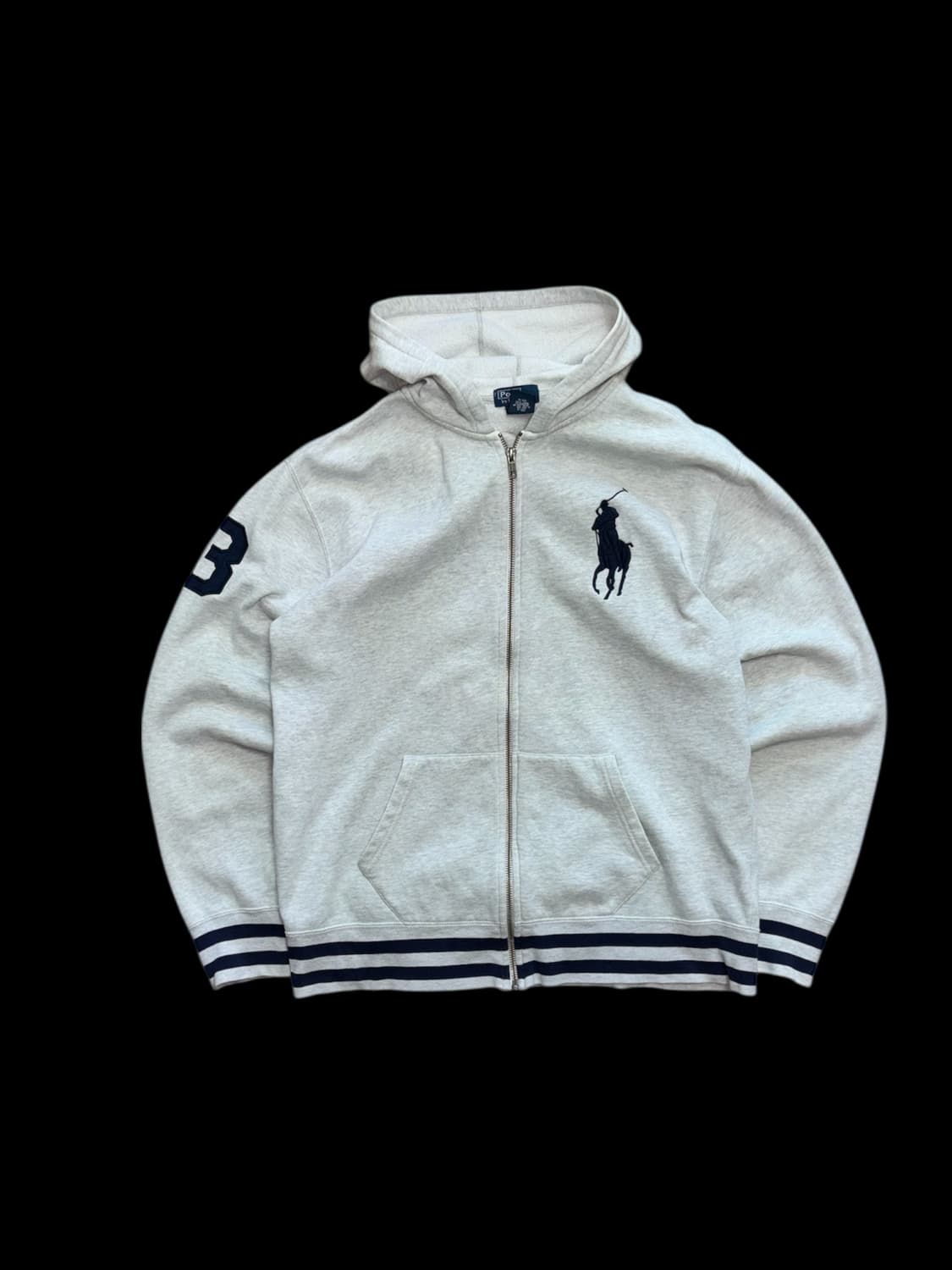 폴로 랄프로렌 빅포니 그레이 후드 집업 상품이미지1