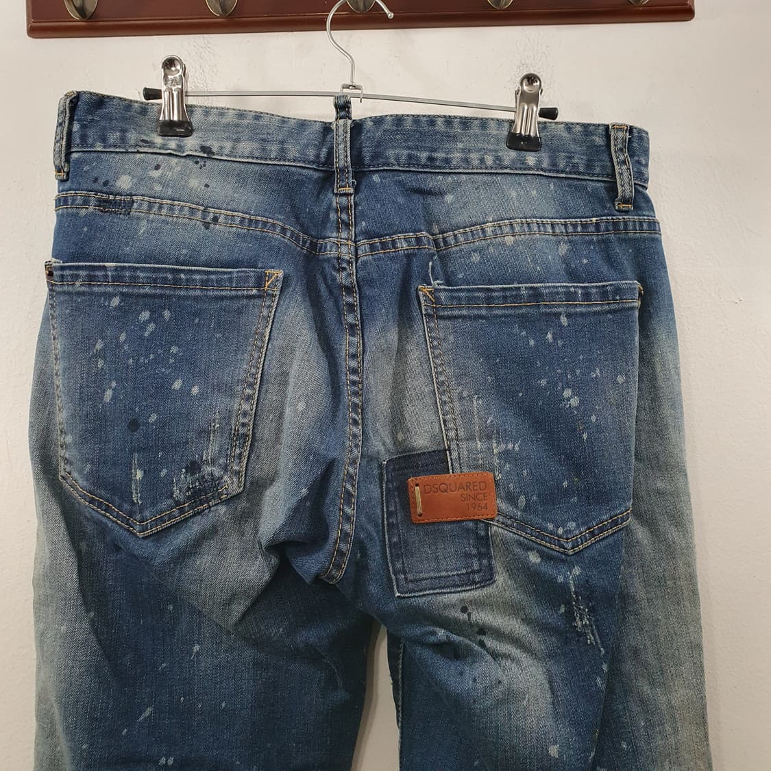 32 디스퀘어드2 남성 패치워크 빈티지 워싱 청바지 팬츠 상품이미지6