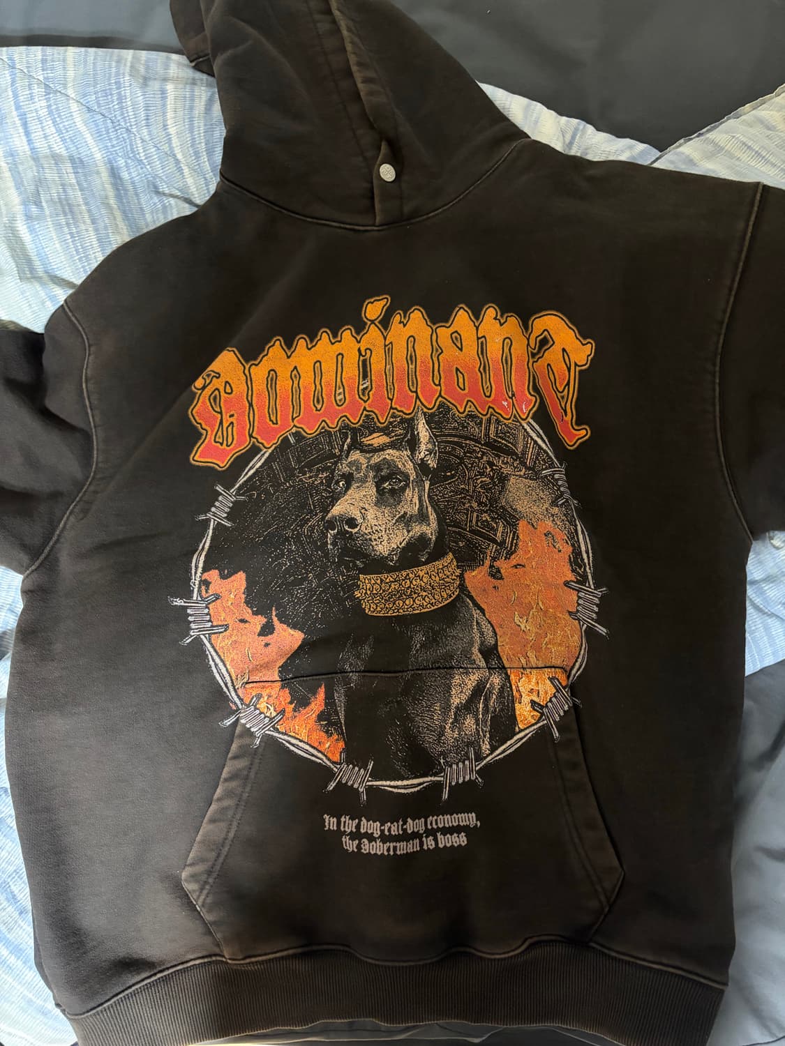 도미넌트 도베르만 워싱 후드티 상품이미지1