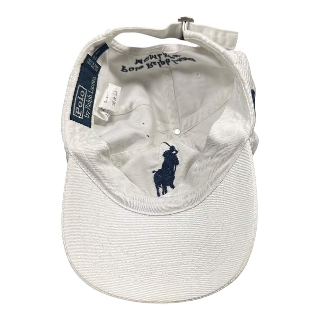 ✨ (바배) 폴로 랄프로렌 빅포니 화이트 볼캡 모자  상품이미지3