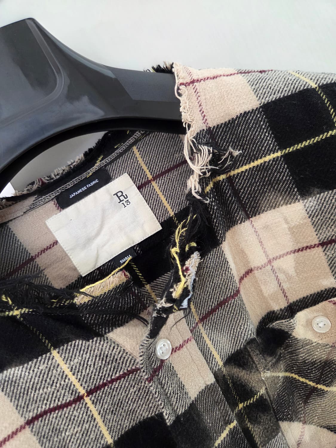 알써틴 r13 체크 크롭 셔츠 자켓 스몰 상품이미지10