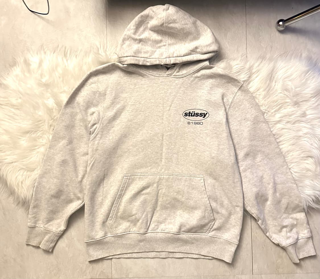 1980 Stussy Soul Heavy Hoodie LightGrey 상품이미지2