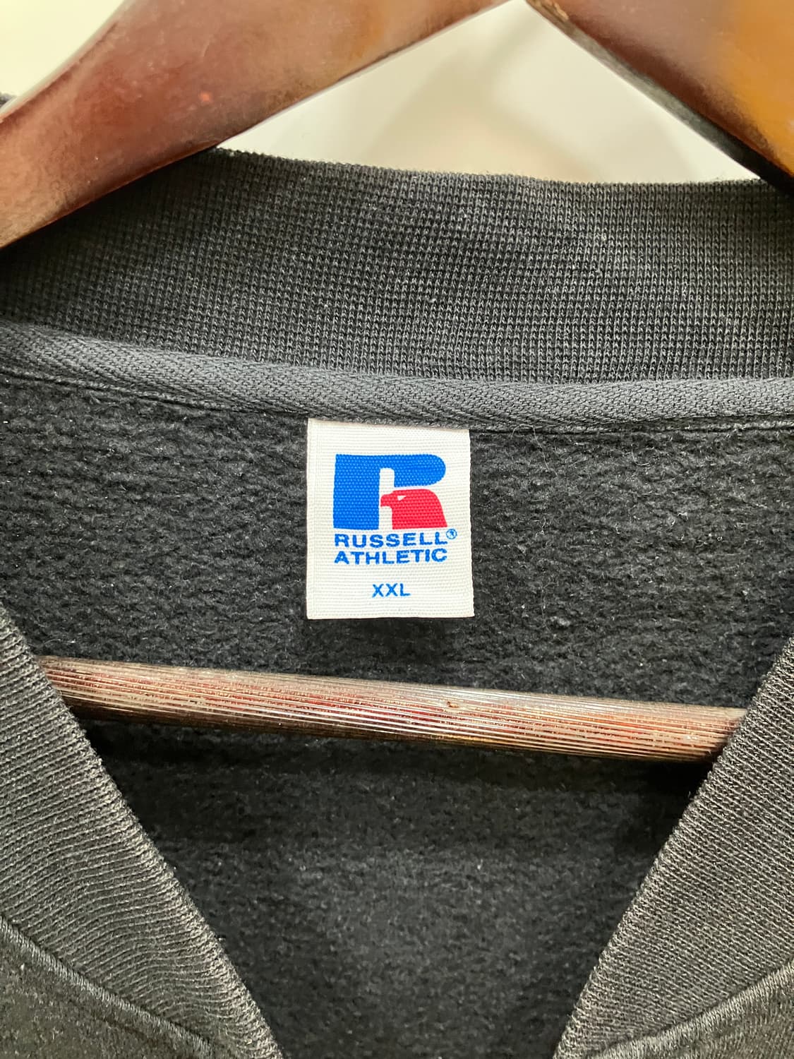 00s Russell 러셀 스웨트 집업 자켓 블랙 2XL 상품이미지3