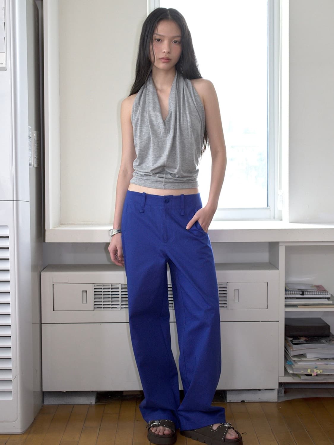 오버듀플레어 홀터넥 나시탑 상품이미지2