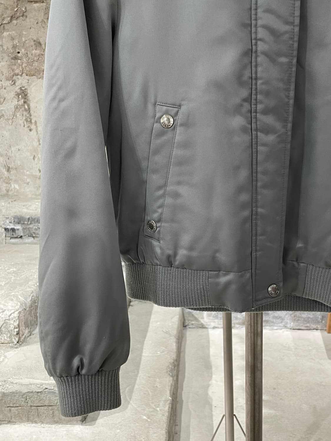 아르마니 익스체인지 실버 퍼 트리밍 후디 자켓 상품이미지4