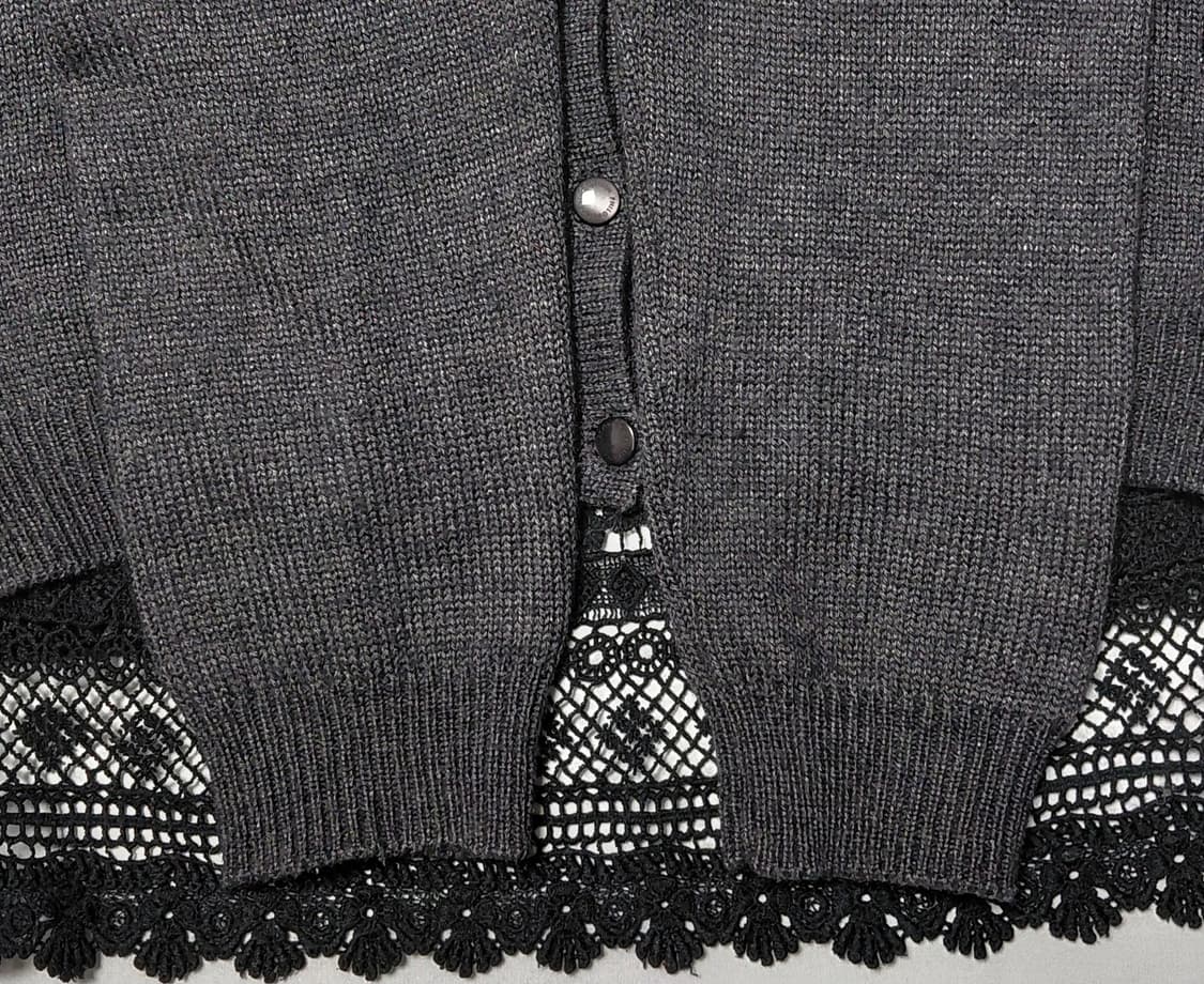 Mackintosh Philosophy 레이스 배색 니트 가디건 (38) 상품이미지4