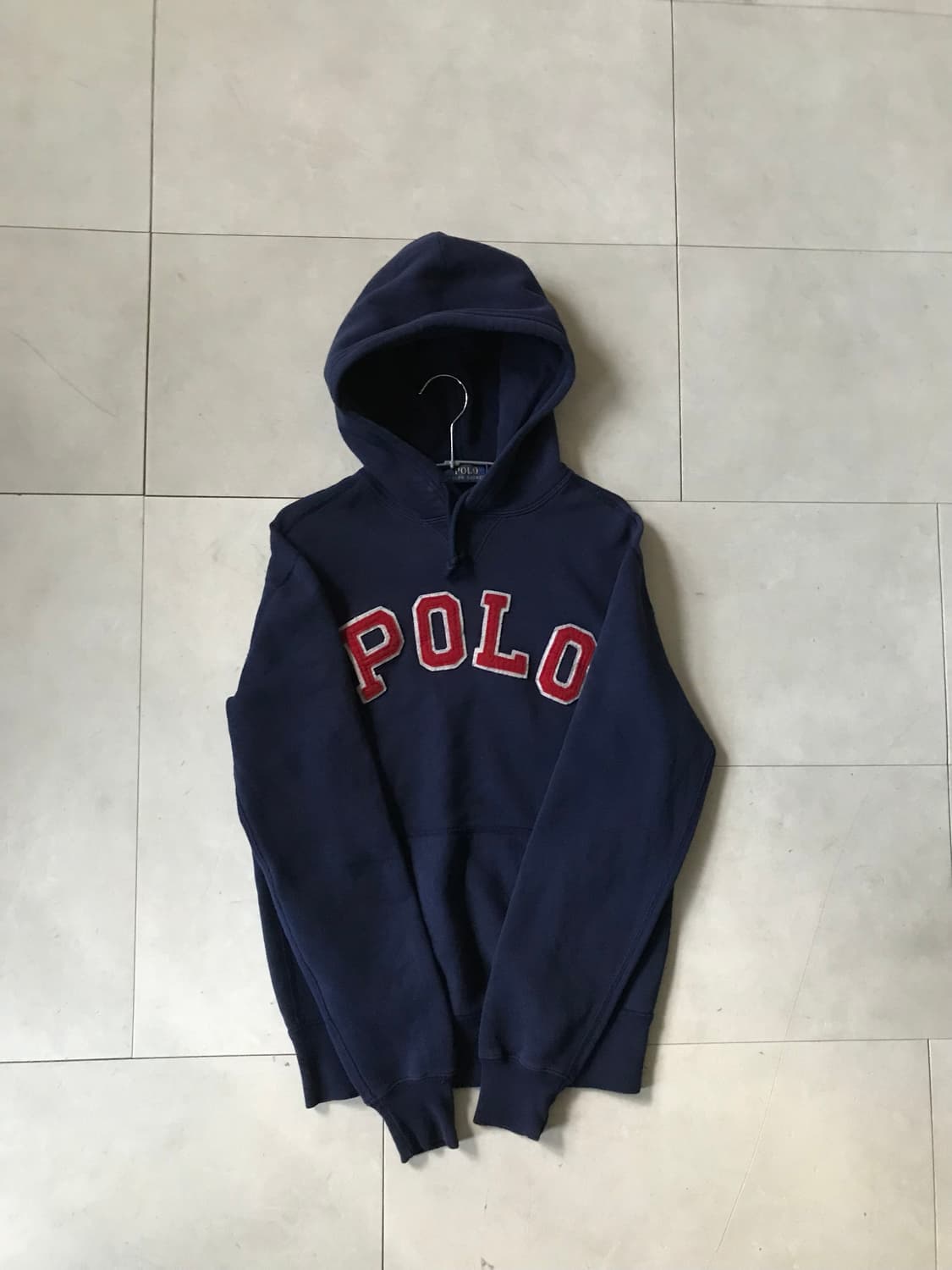 폴로 네이비 빅로고 후드티 상품이미지6