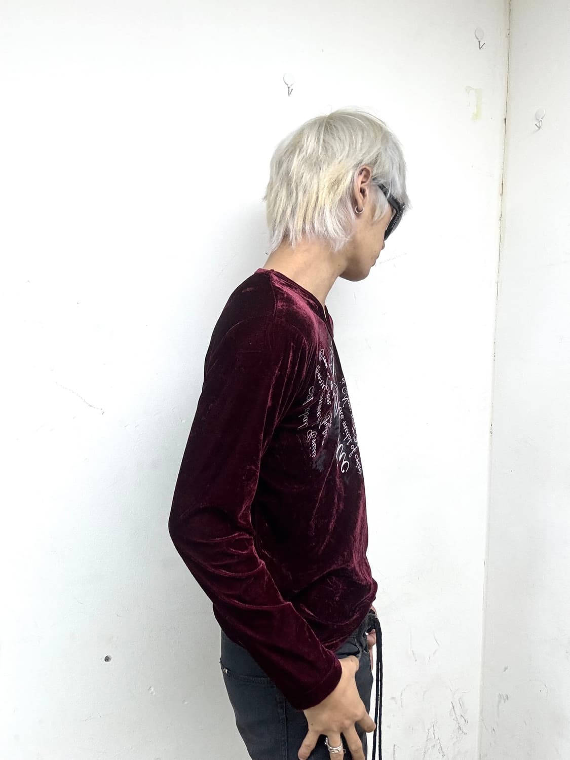 [Alpha Magic]Vkei Burgundy Velvet Sleeve 상품이미지2