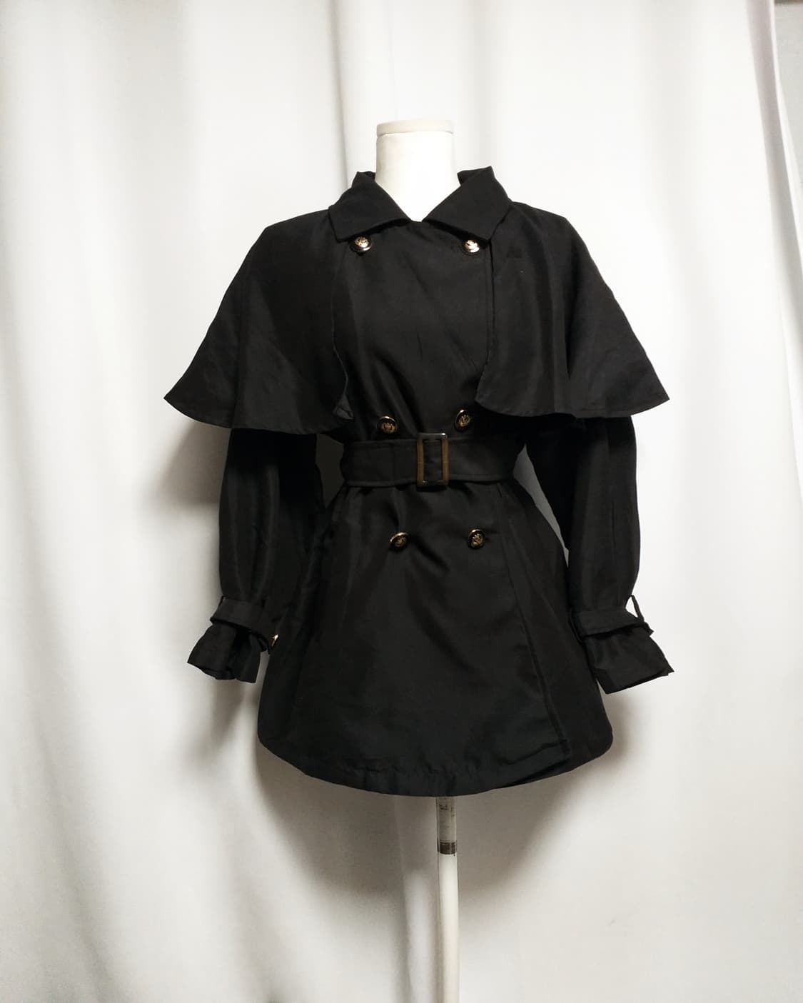 빈티지 트렌치코트원피스 케이프망토 히메로맨틱갸루 핀터깔 공겜여주 긱시크 상품이미지2