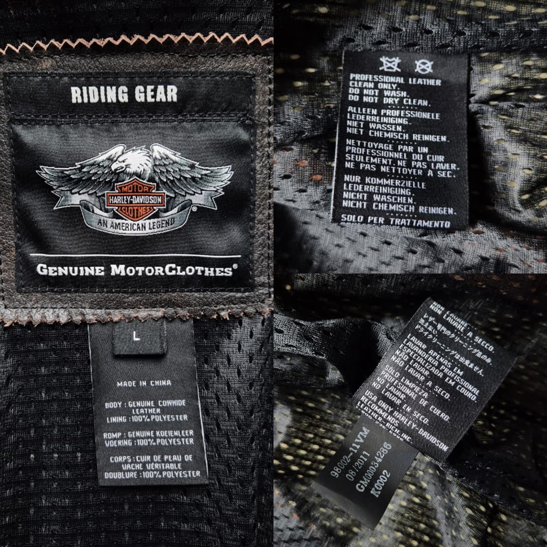 [L] 할리데이비슨 소가죽 바이커 자켓 상품이미지9