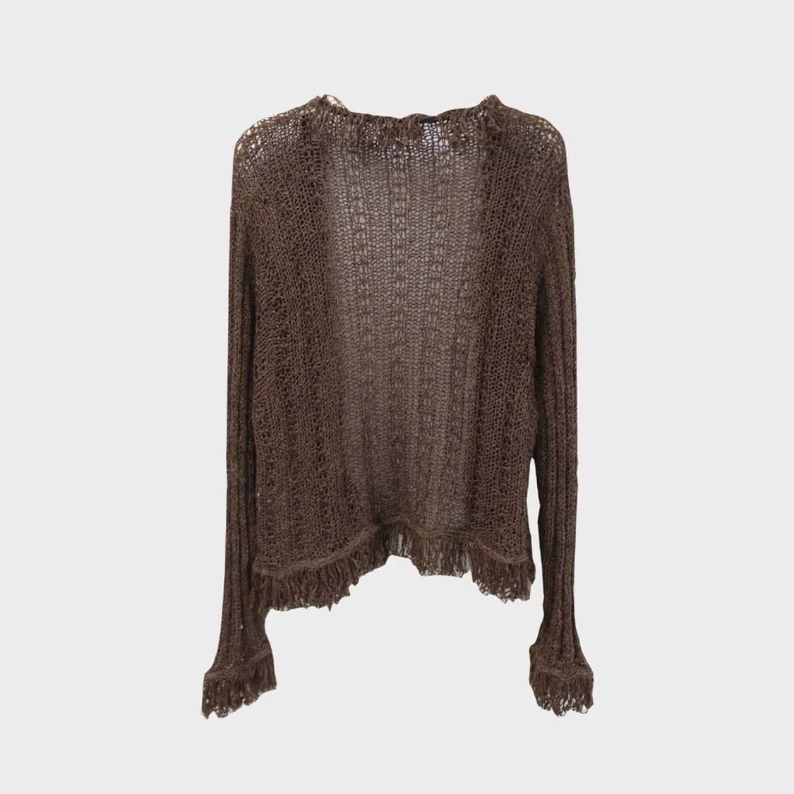 CREE 빈티지 브라운 니트 가디건 61387 상품이미지2