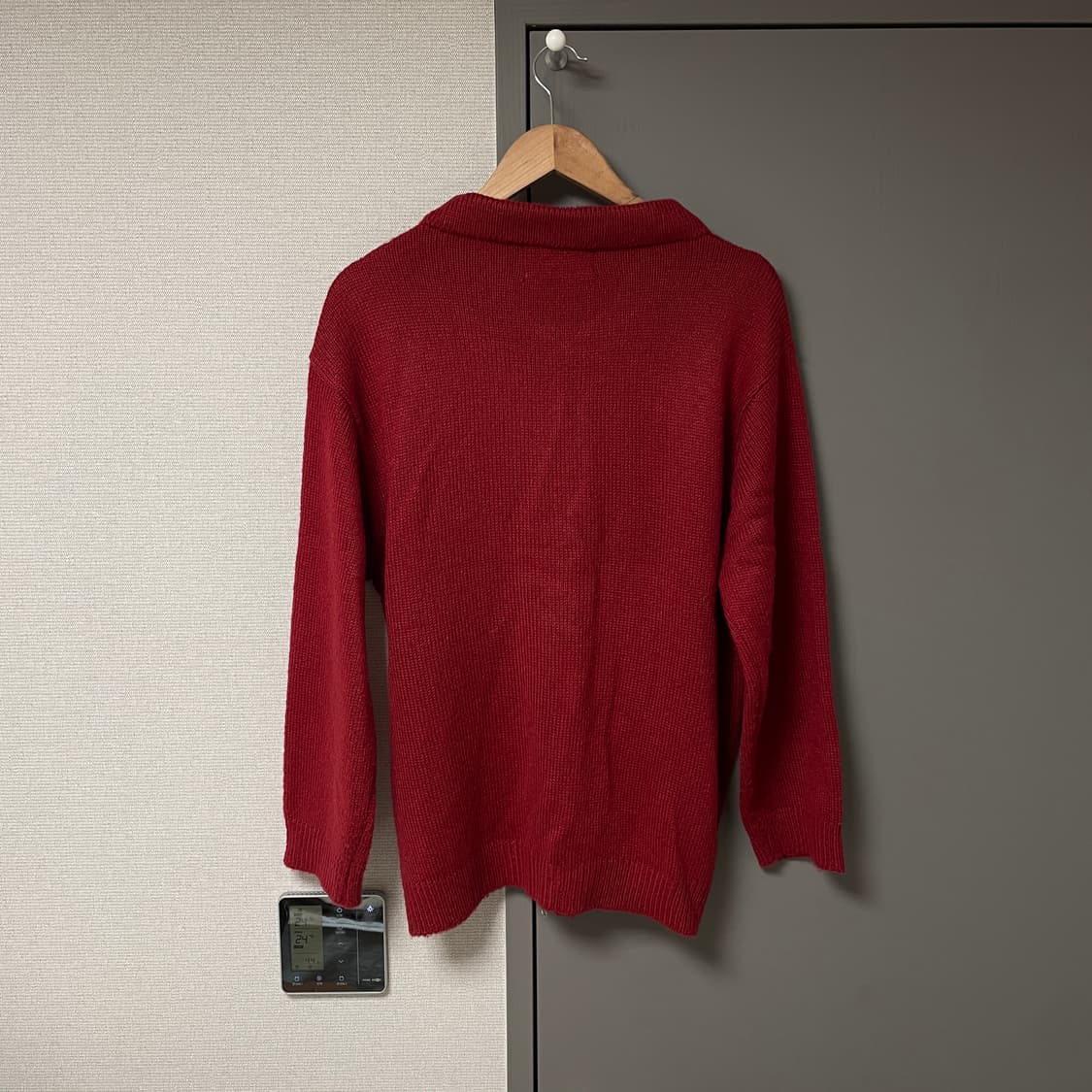 엑스톤즈 XTK020 펀칭 니트 집업 (BRICK) 상품이미지2