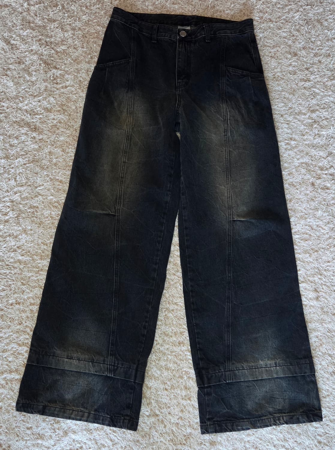 미드선 워싱 데님 팬츠 상품이미지2