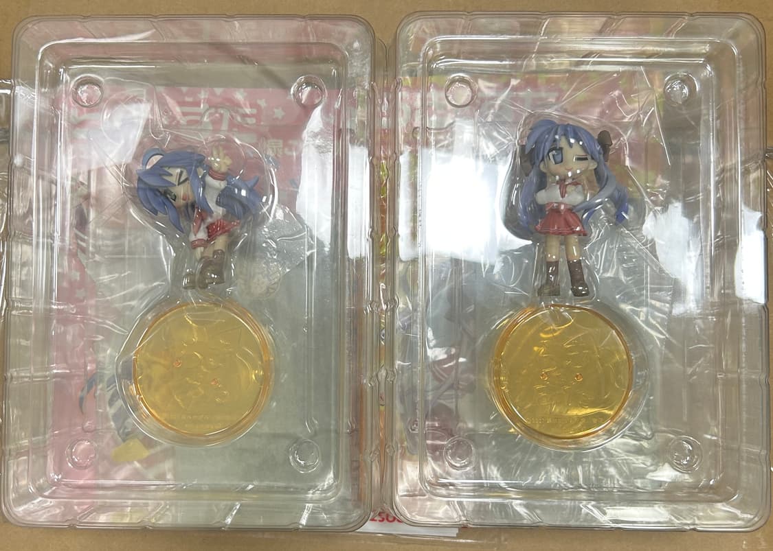 미개봉) 러키스타 오키라쿠 박스 피규어 CD 캐릭터북 등 고전 미소녀 상품이미지1