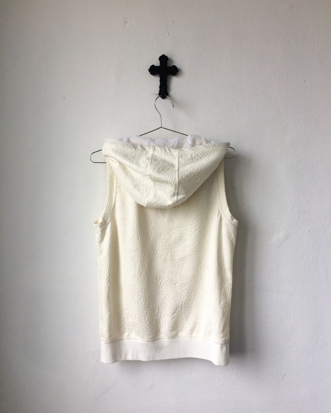 Paisley patern hood zip up vest 상품이미지5