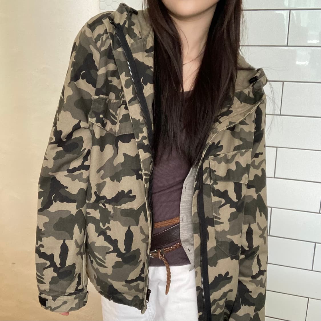 자라 카모플라쥬 후드 자켓 상품이미지3