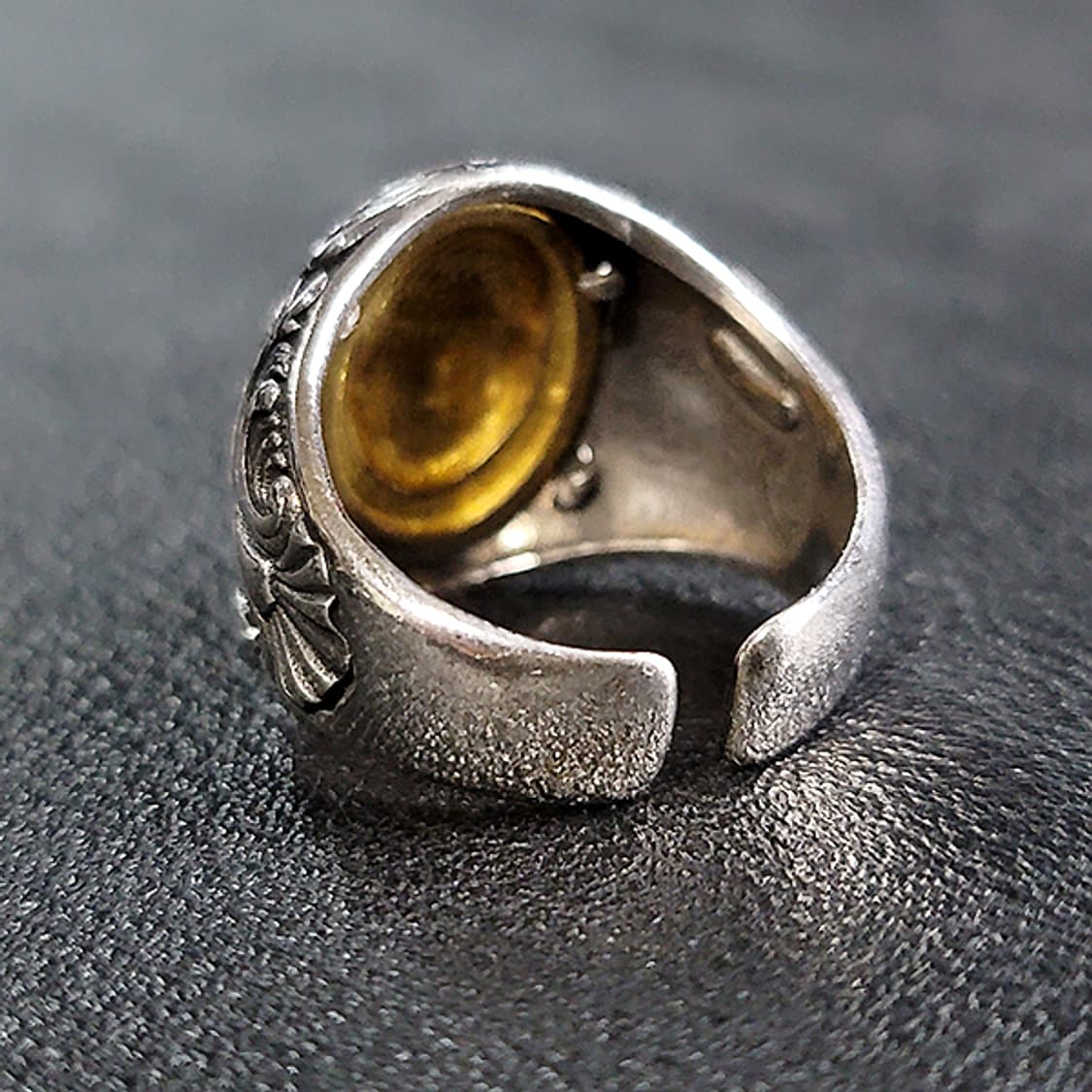 Vael 실버 남자 엔틱 빈티지 명품 가면 조각 얼굴 반지 상품이미지4