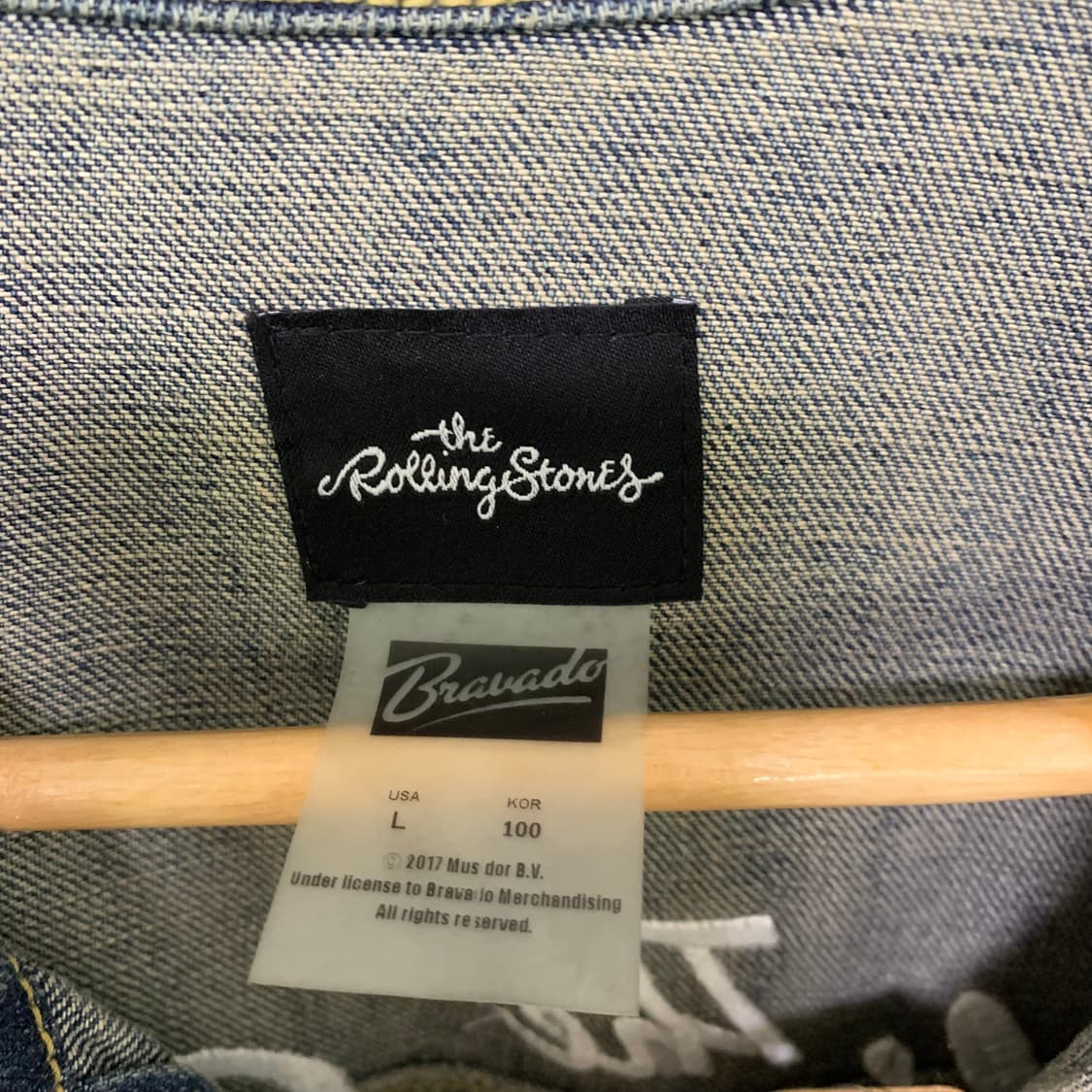 롤링스톤즈 백 로고 00s y2k 워싱 데님 자켓 청자켓 남성 L 상품이미지4