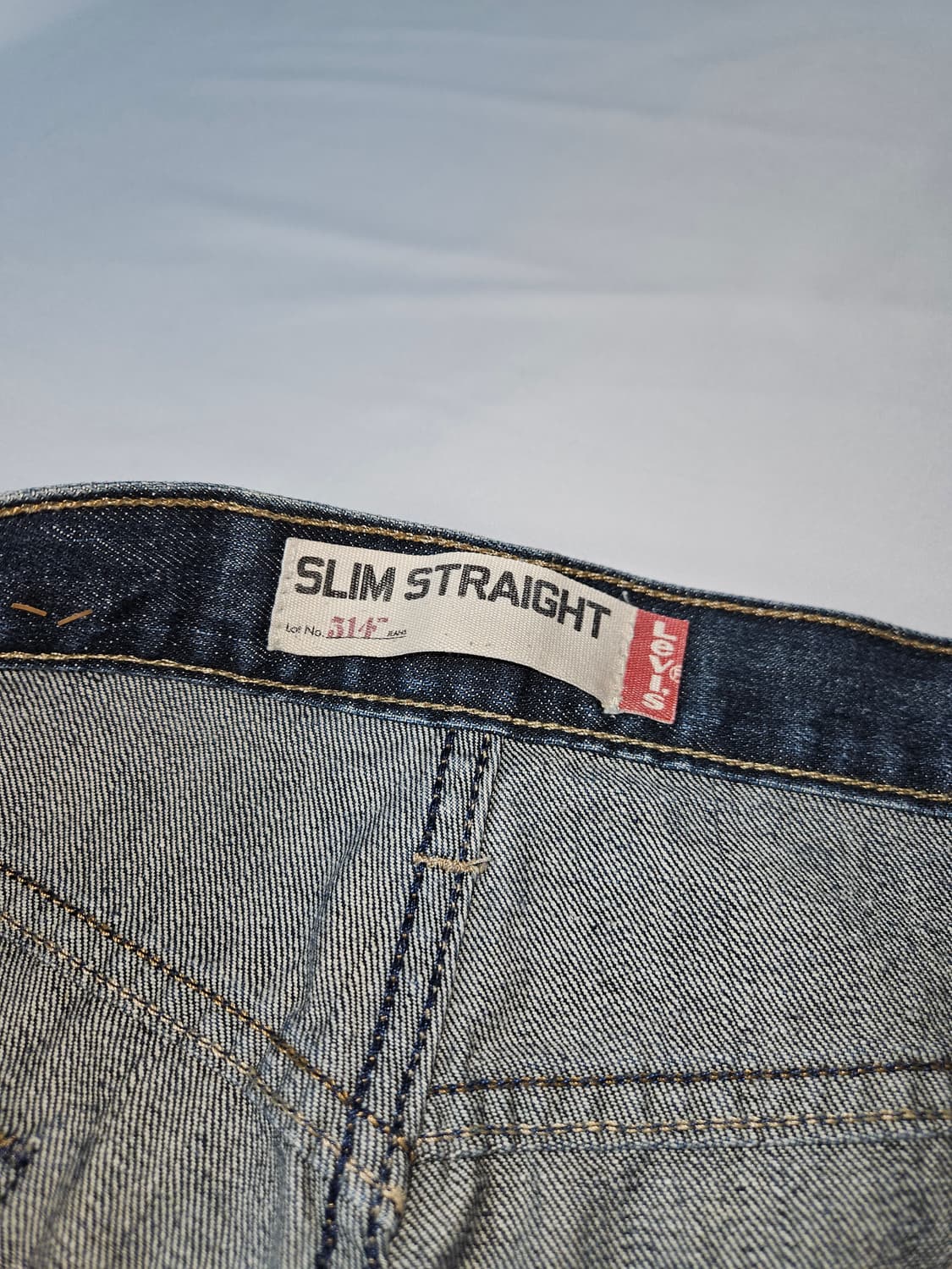 00s 리바이스 514 워싱 데님팬츠 부츠컷 스트레이트진 빈티지 35 상품이미지5