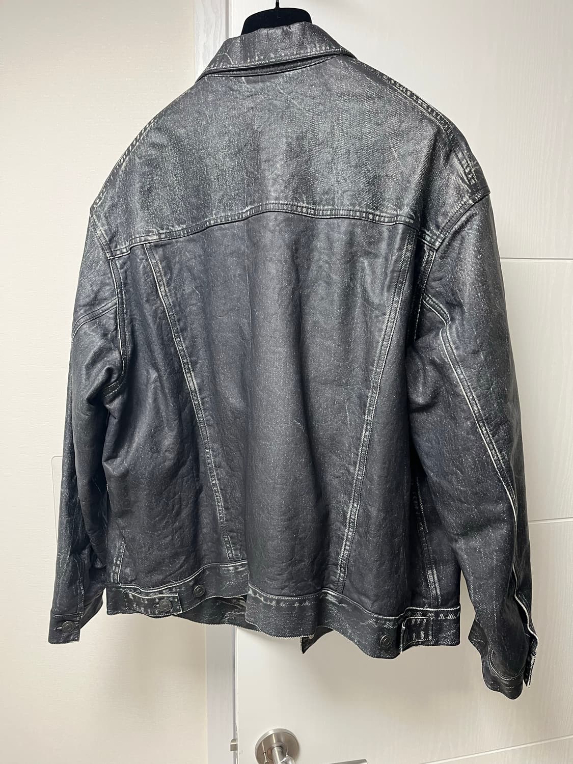 발렌시아가 데님프린트 가죽자켓 상품이미지2