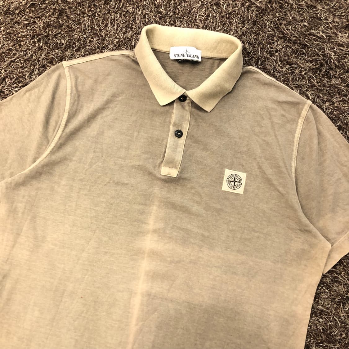 XL 스톤아일랜드 패치 로고 카라 반팔 티셔츠 상품이미지2