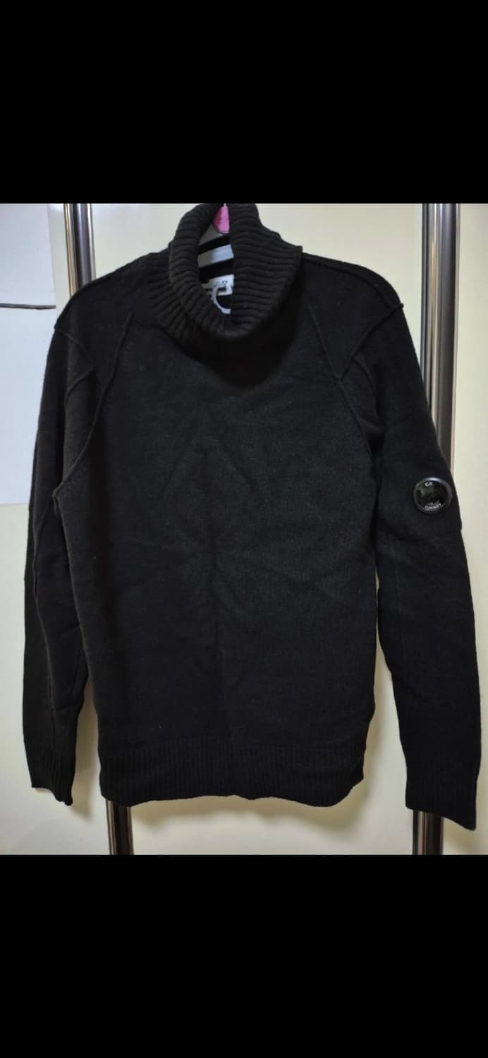 CP컴퍼니 울 터틀넥 니트 블랙 상품이미지1