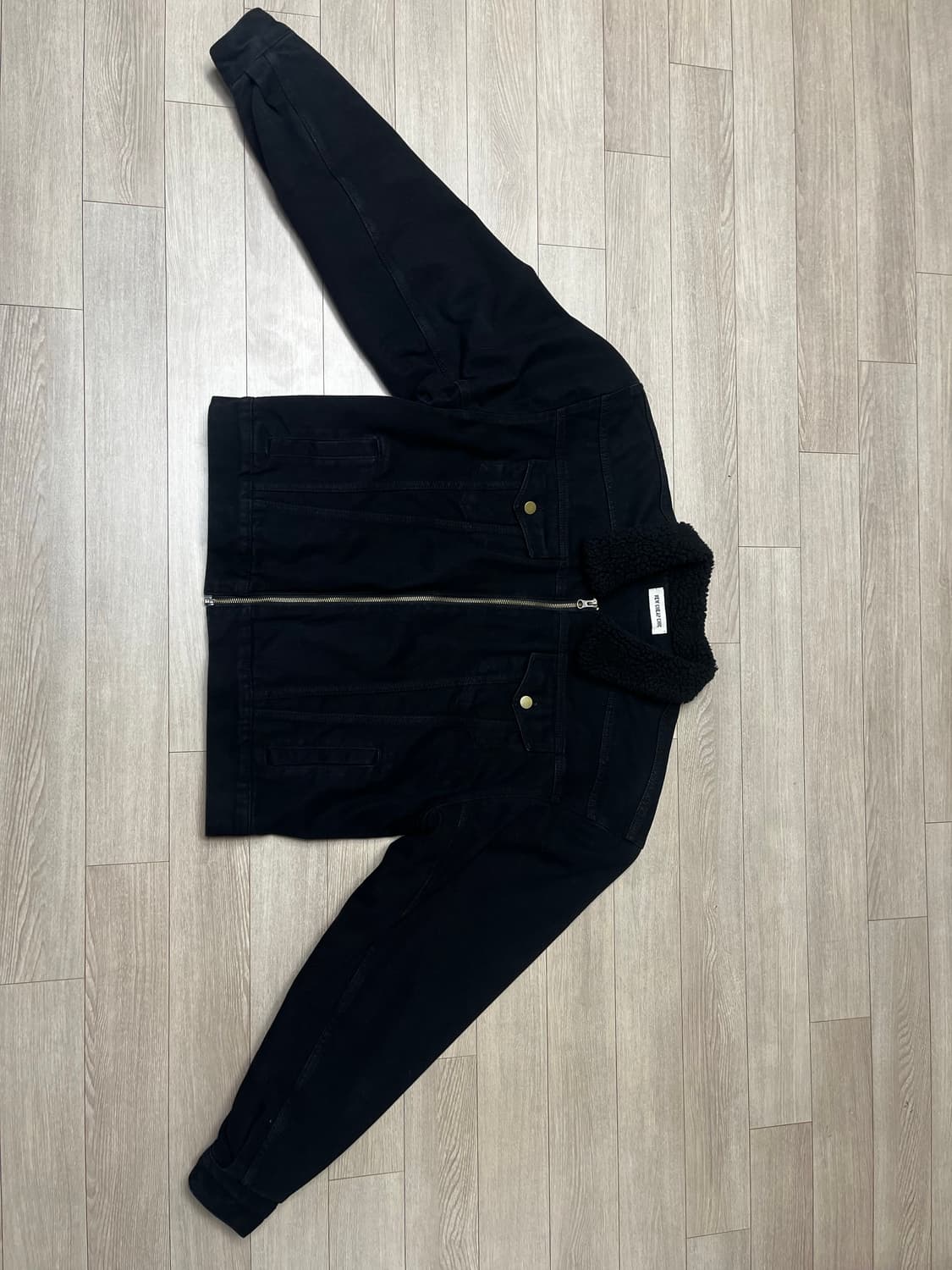 뉴치프시크 디피 플리스 헤비 데님 트러커 자켓 상품이미지3