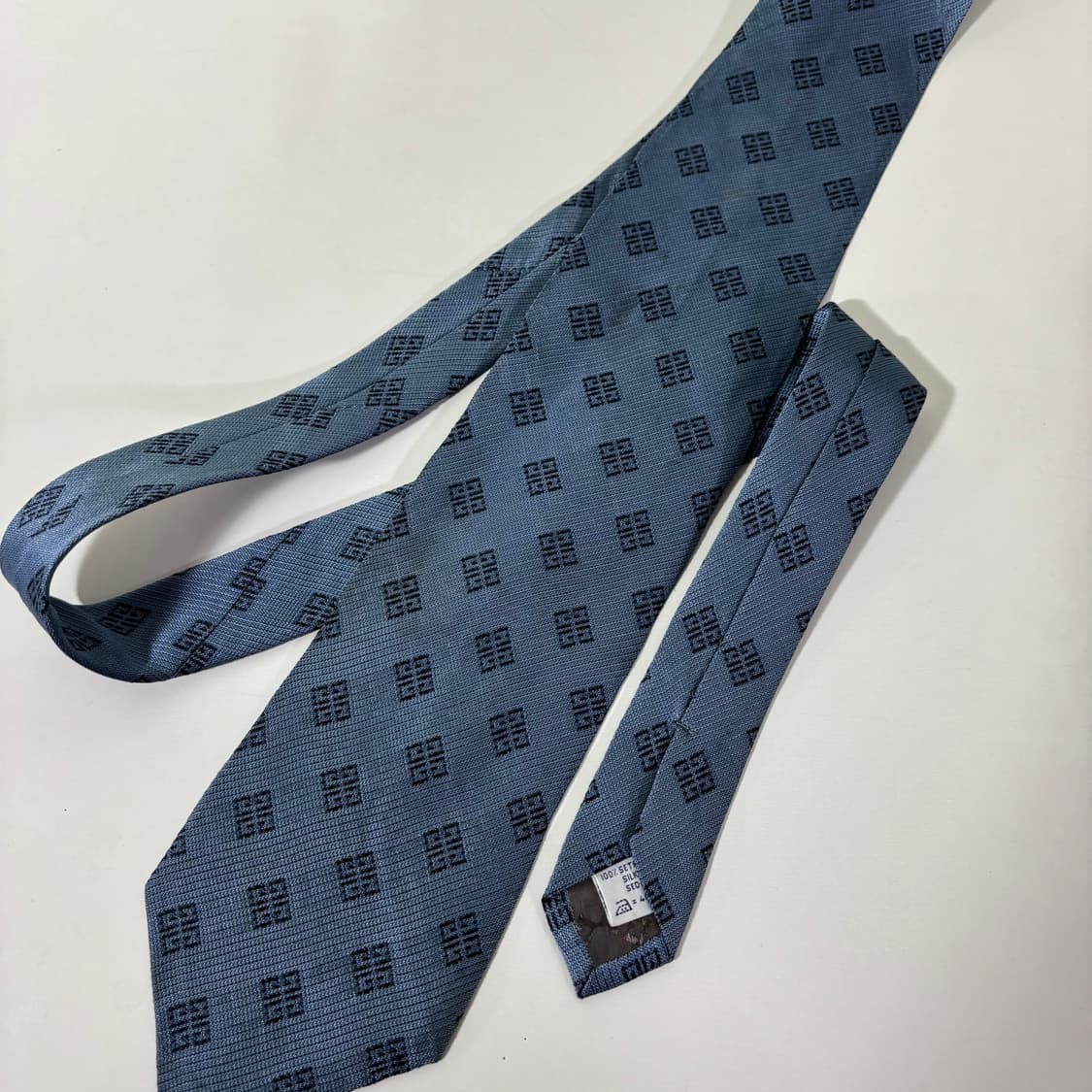 OS 지방시 네이비 실크 넥타이 상품이미지3