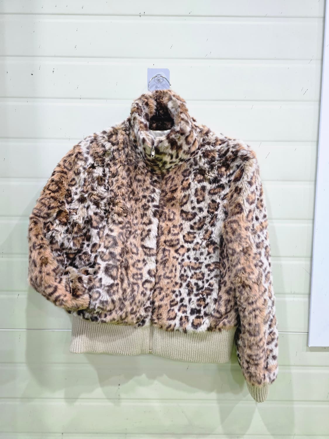 레오파드 퍼 숏 자켓 일본 빈티지 상품이미지1