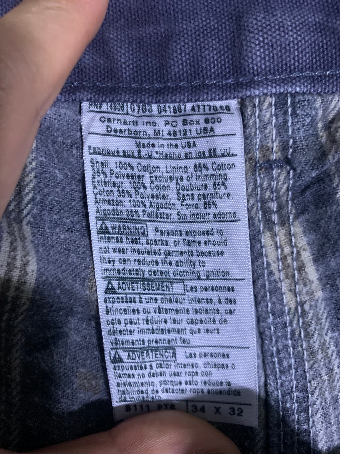 🇺🇸00s 칼하트 싱글니 b111 ptb 34x32 상품이미지5