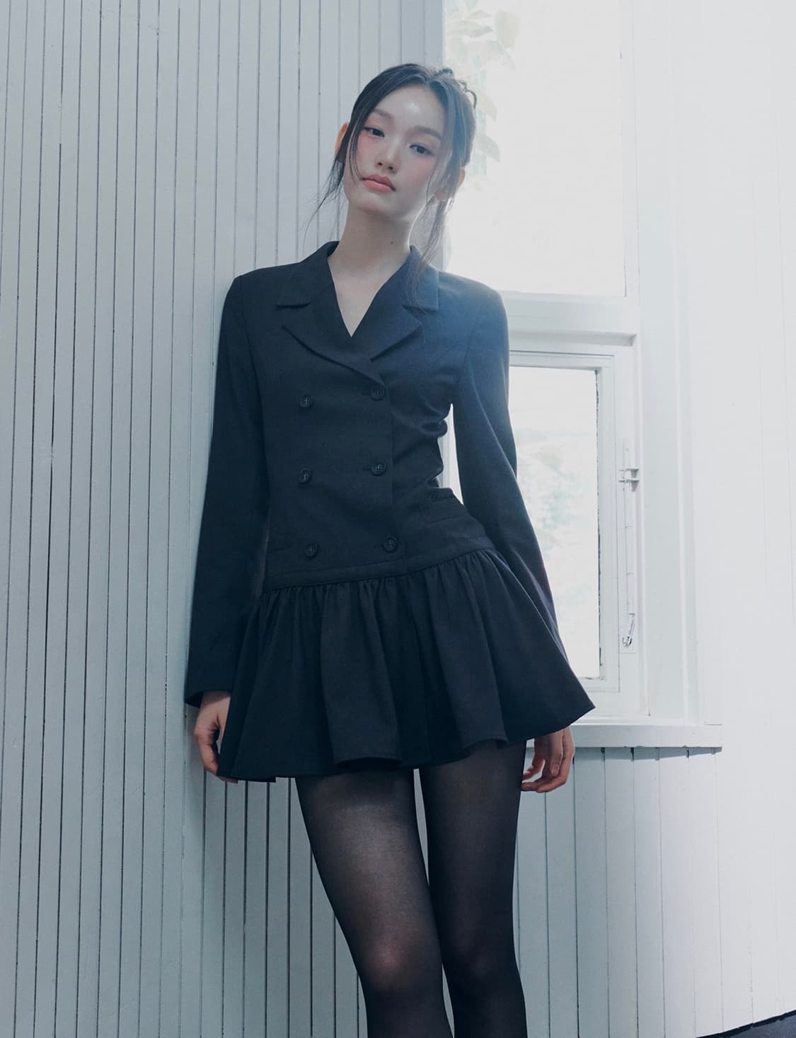 [ 페인오어플레져 ] 리오라 자켓 드레스 원피스 - 차콜 M 상품이미지1