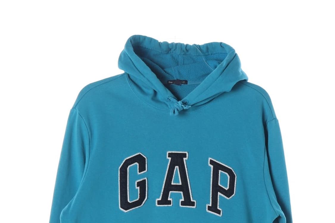 GAP 빈티지 아치 로고 후드티 청록 M 상품이미지3