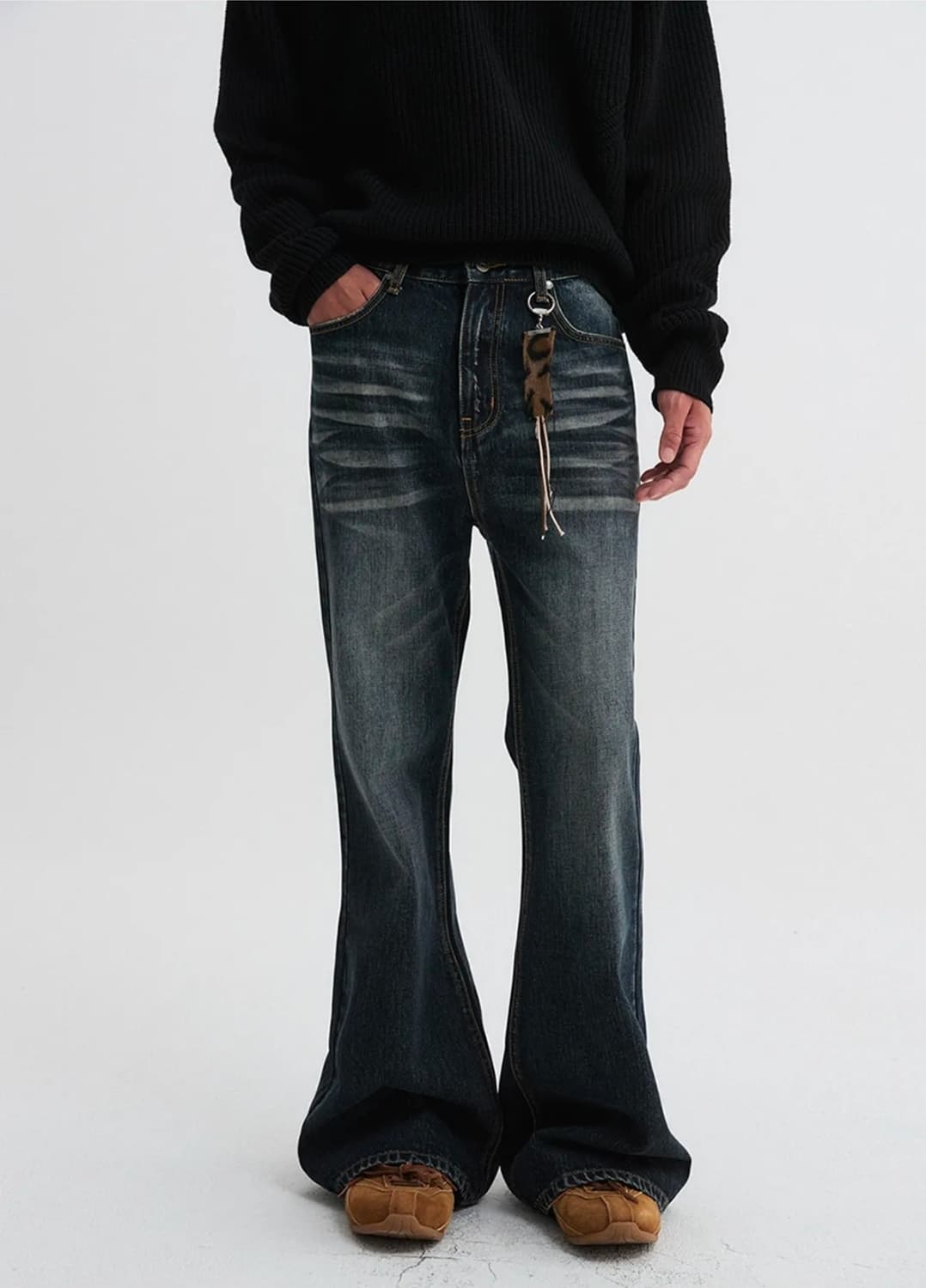 레가시 플레어 데님 팬츠 다크블루 M 상품이미지1