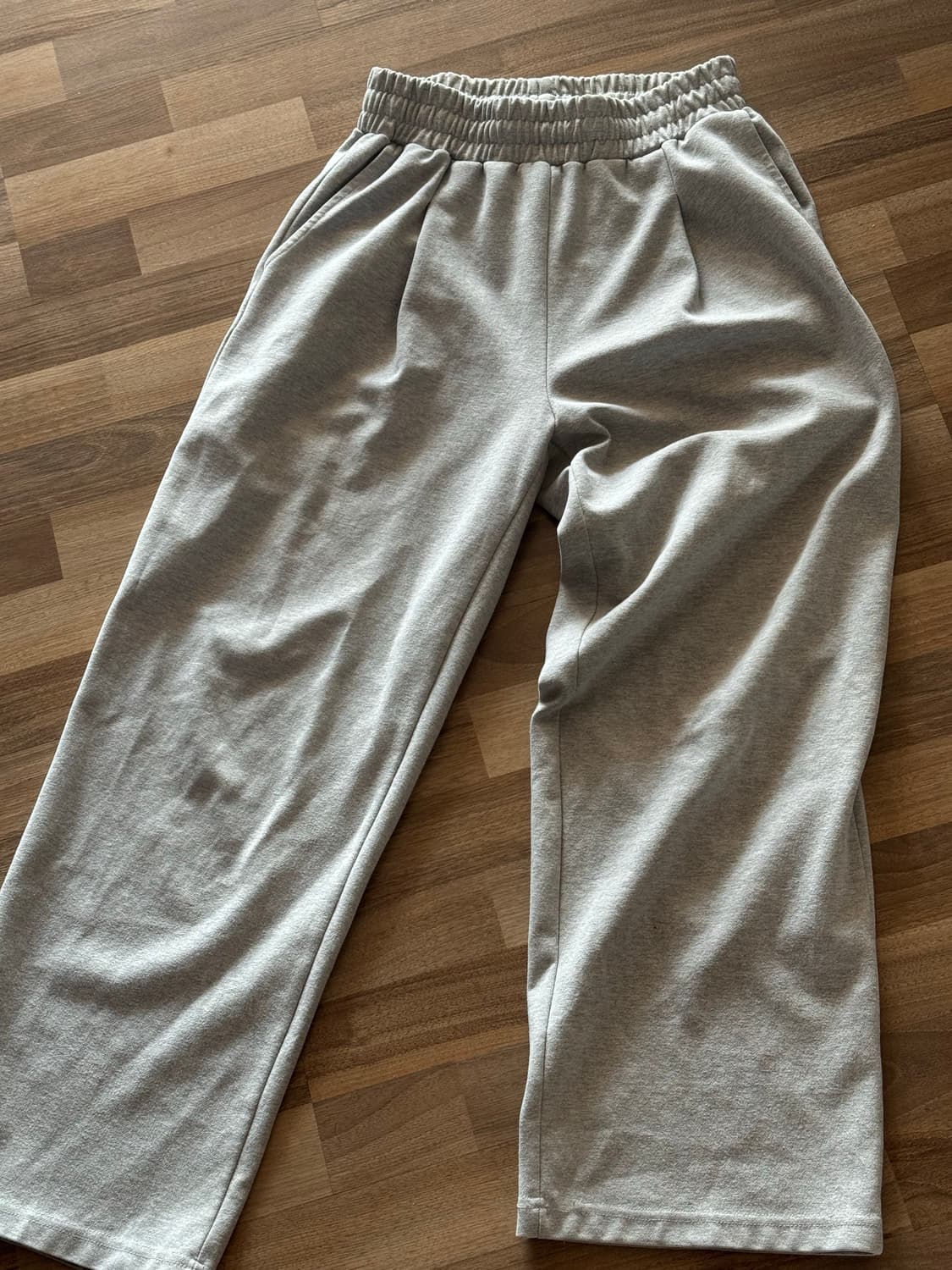 (M)가까이 유니언즈 원턱 와이드 스웻팬츠 그레이 상품이미지1