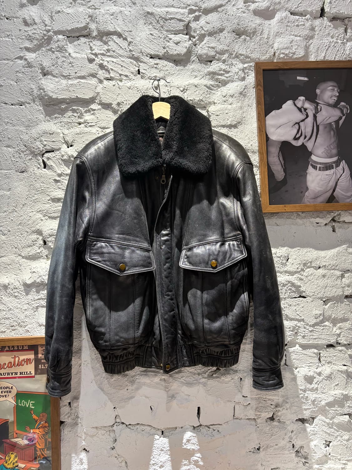 빈티지 양털,양가죽 100% 천연 무스탕자켓 상품이미지1