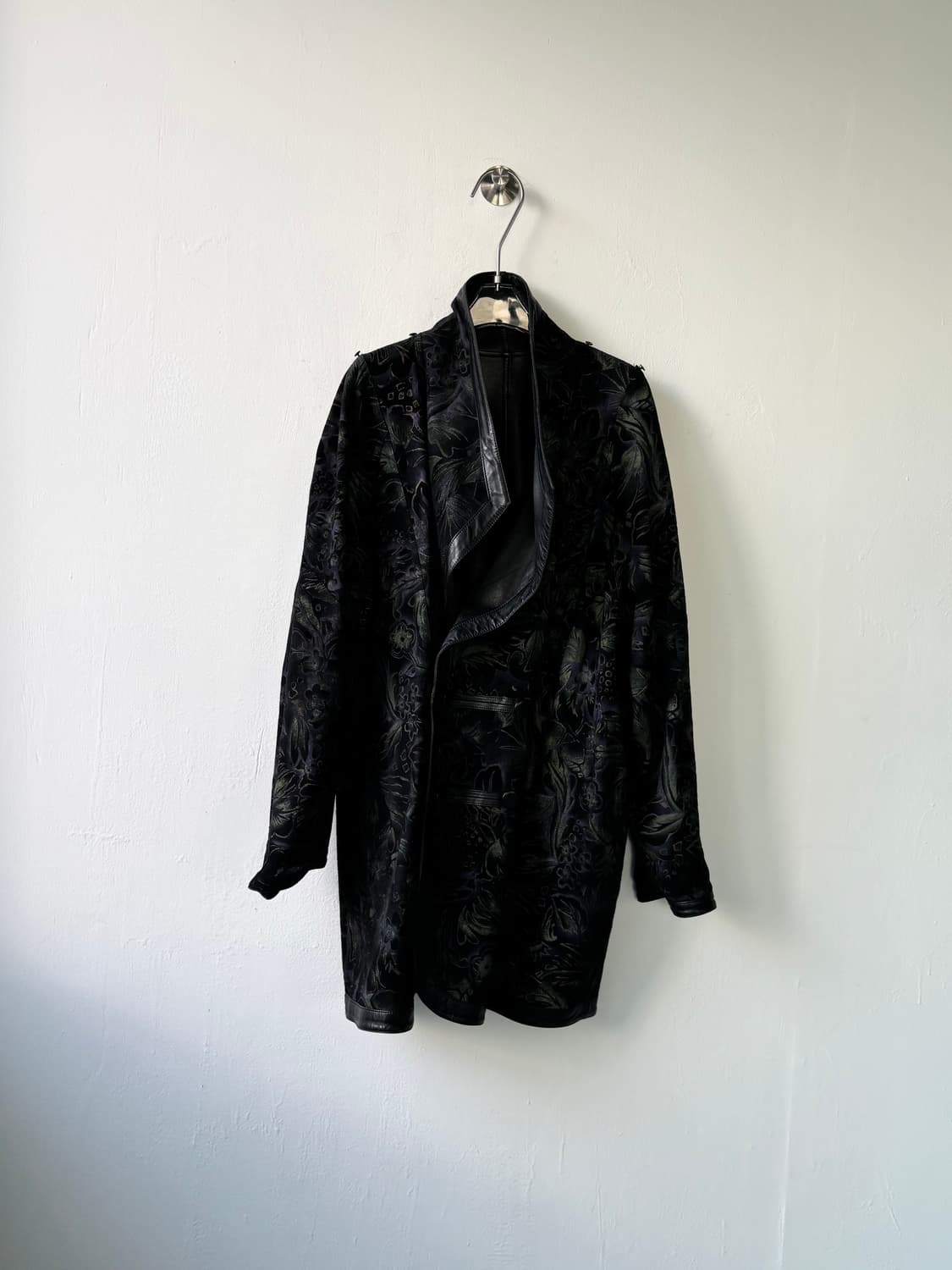 피에르 발망 아카이브 80’s 리버서블 자카드 레더 코트 상품이미지9