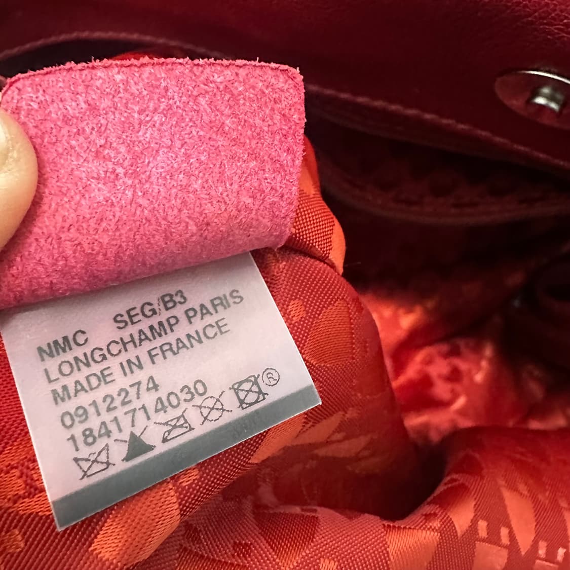 롱샴 발잔 여성 가죽 토트백 크로스백 레드 상품이미지10