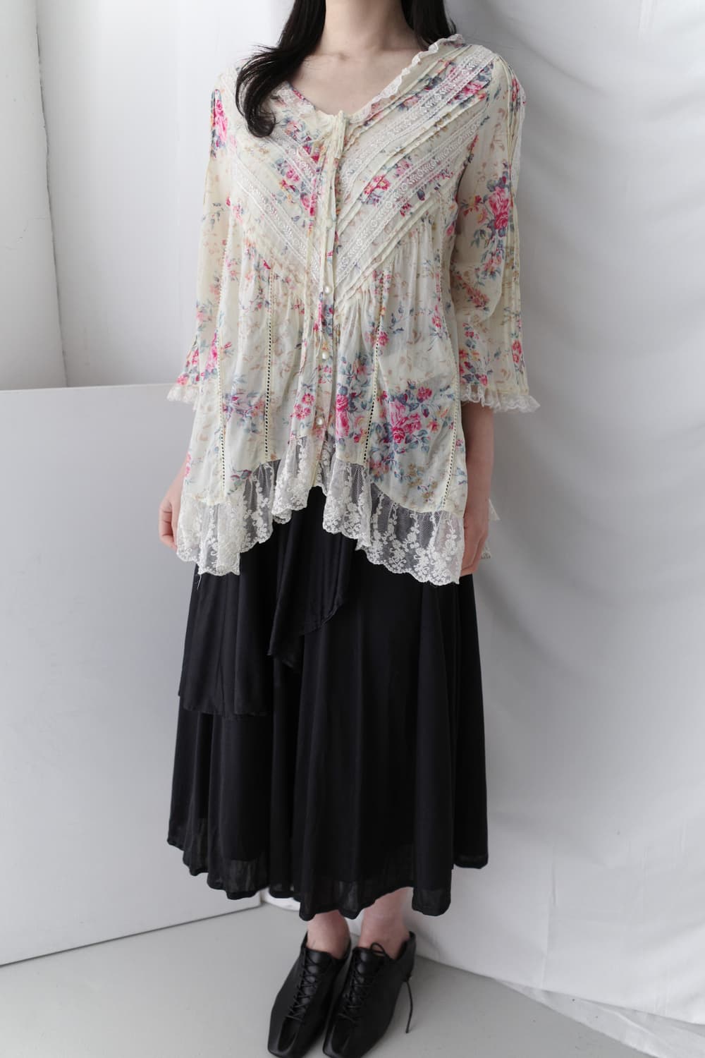 flower lace blouse 상품이미지6