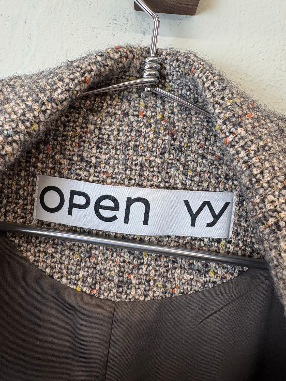 Open Yy 오픈와이와이 트위드 파워 싱글 코트 상품이미지9