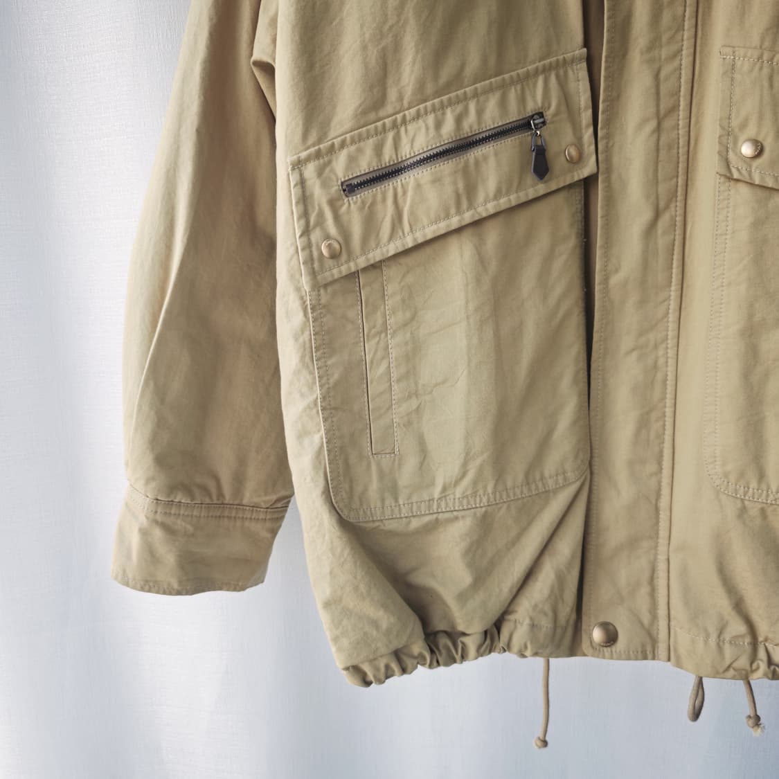 시엔느 타탄 트렌치 점퍼 베이지 S(여성 FREE) 상품이미지3