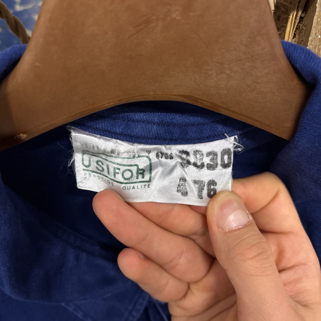 90s 프렌치 워크웨어 커버올 코튼트윌 점프수트 잉크블루 N953 상품이미지9