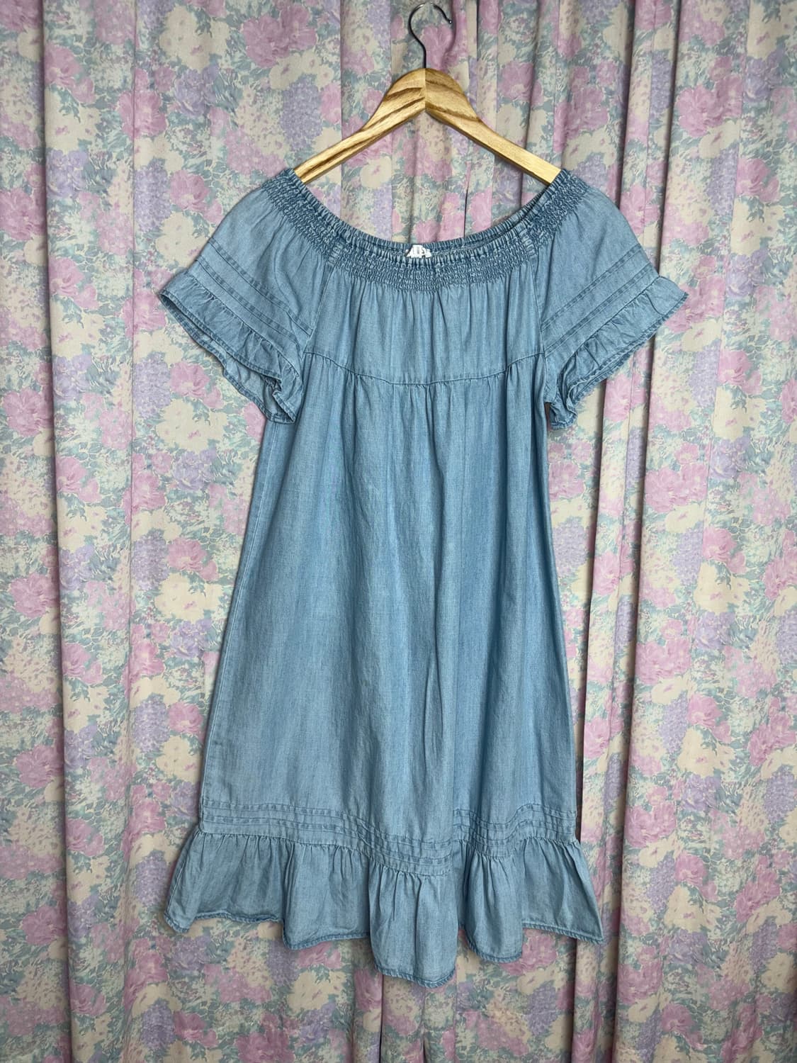 연청 데님 미디 원피스 상품이미지6