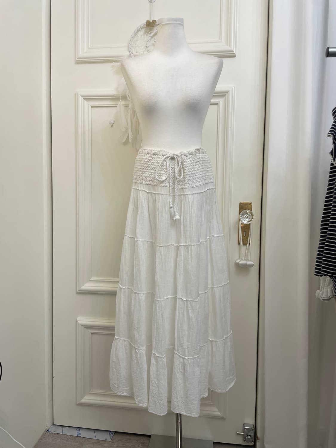 navy&gray ruffle crochet lovely mori set 상품이미지1
