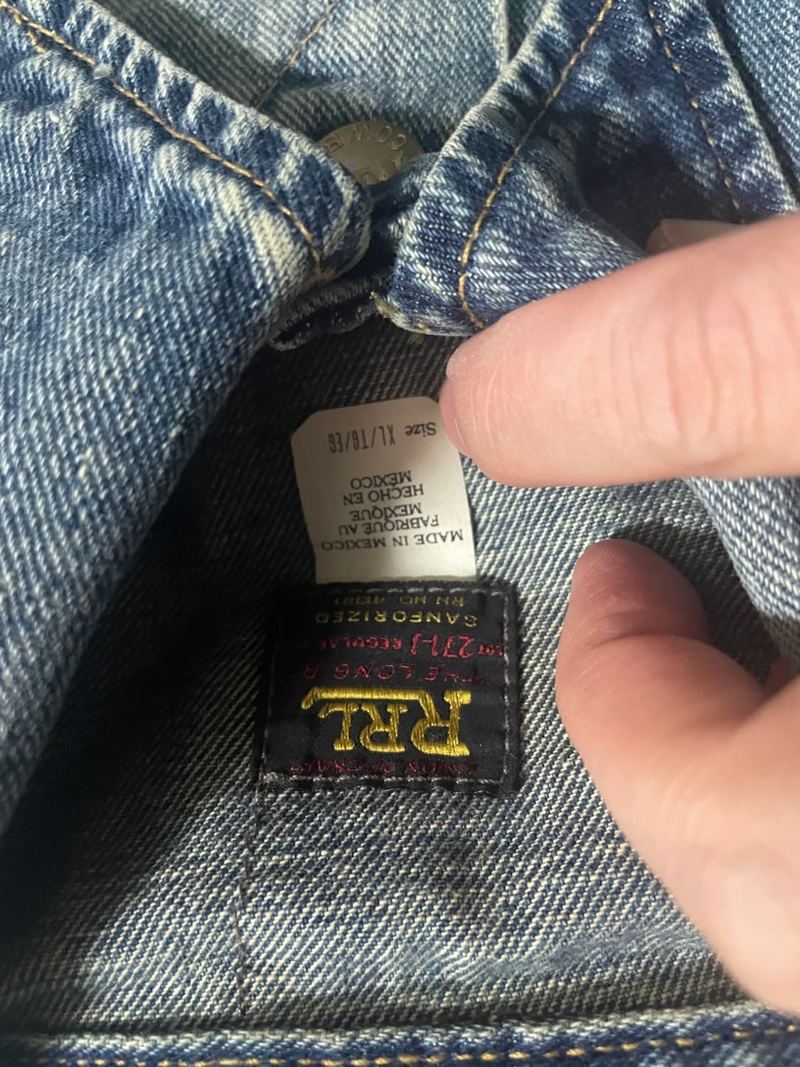 RRL 더블알엘 Lot 271 트러커 데님 자켓 XL 사이즈 상품이미지2