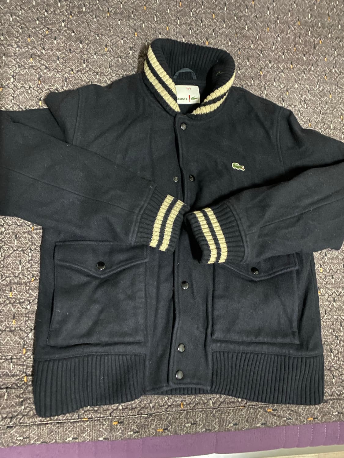 라코스테 남성 바시티 자켓 네이비 상품이미지1