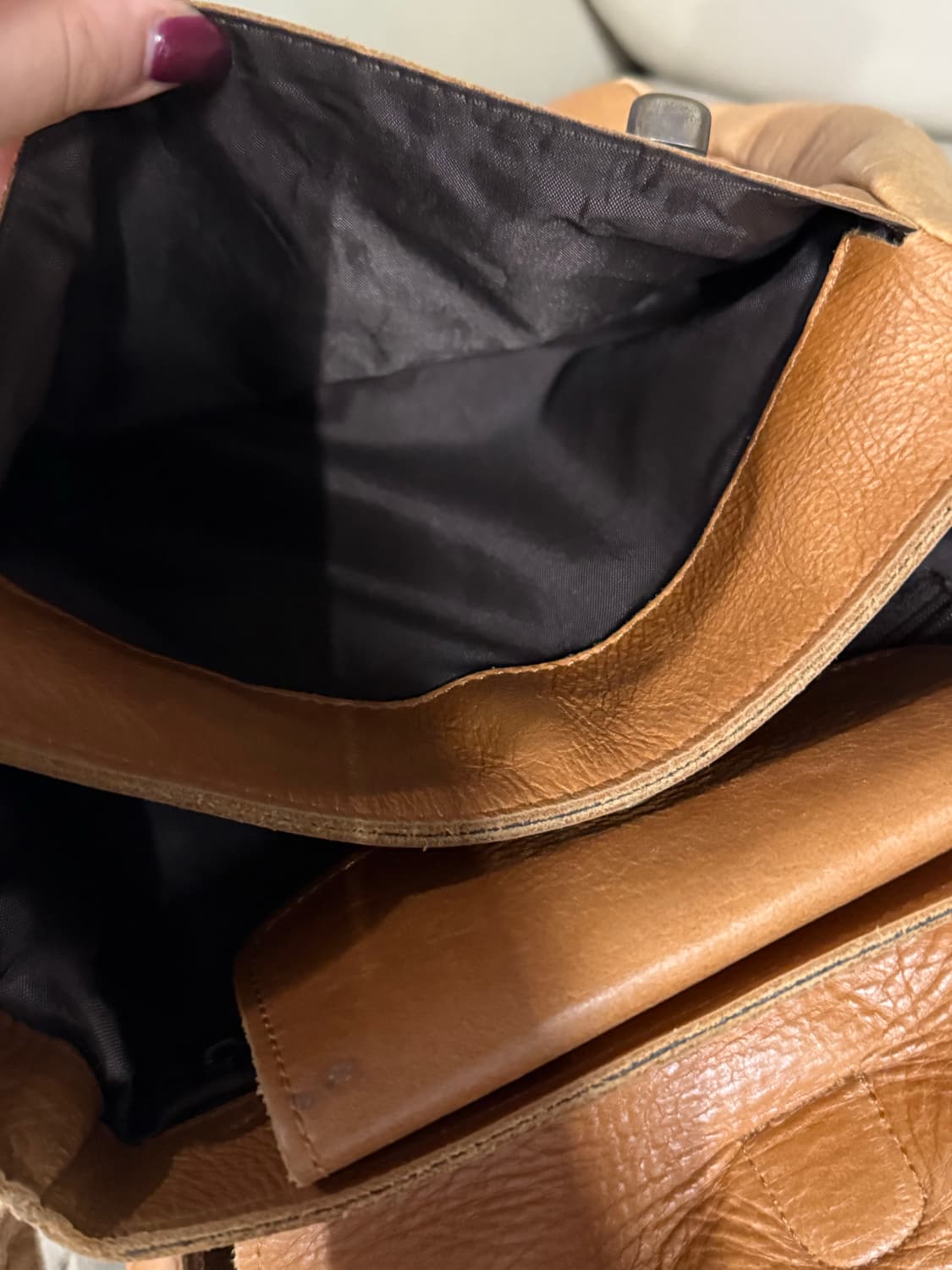 leopard pattern point leather backpack 상품이미지4