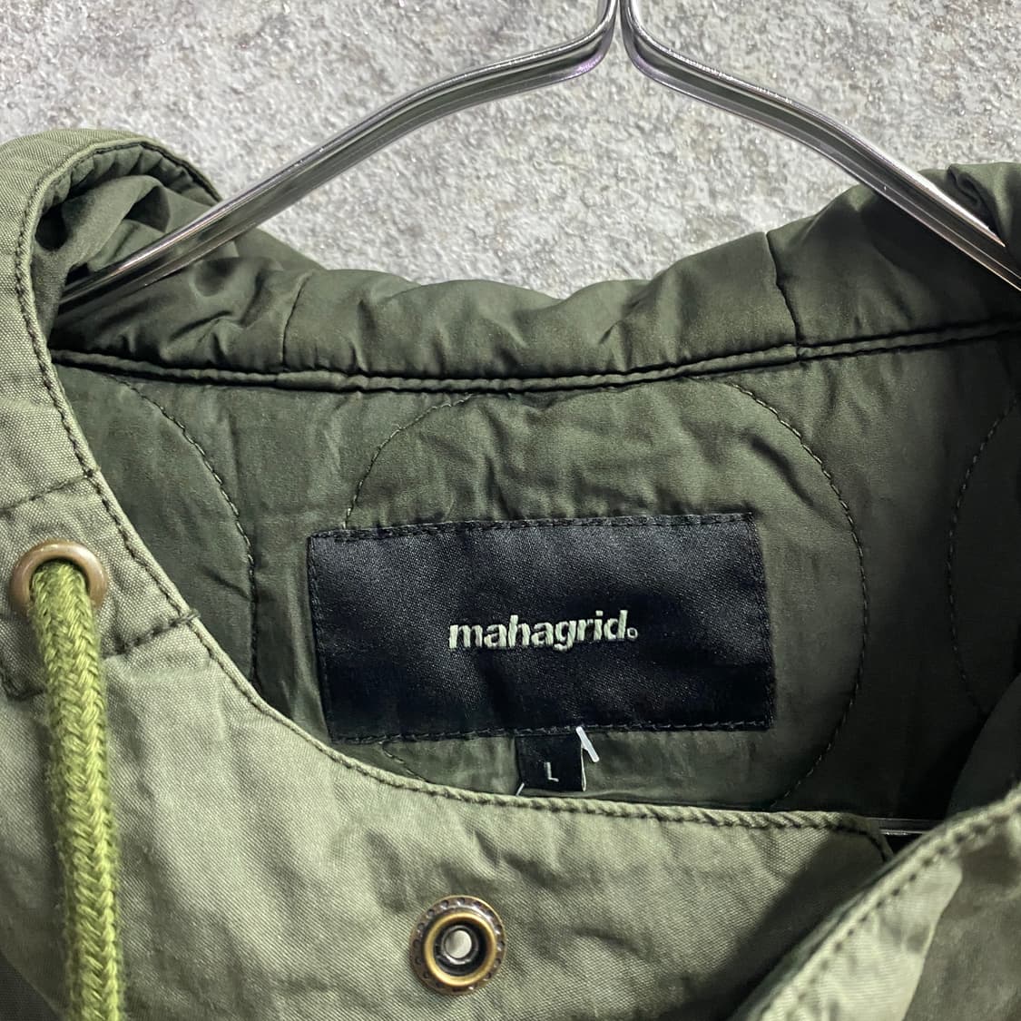 마히그리드 포켓로고 카키 숏 파카 B3660 상품이미지3